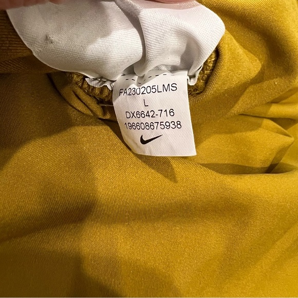 Nike Bronze/Gold Athletic Shorts Performance High Rise Thick Waist Sz L - Picture 7 of 9